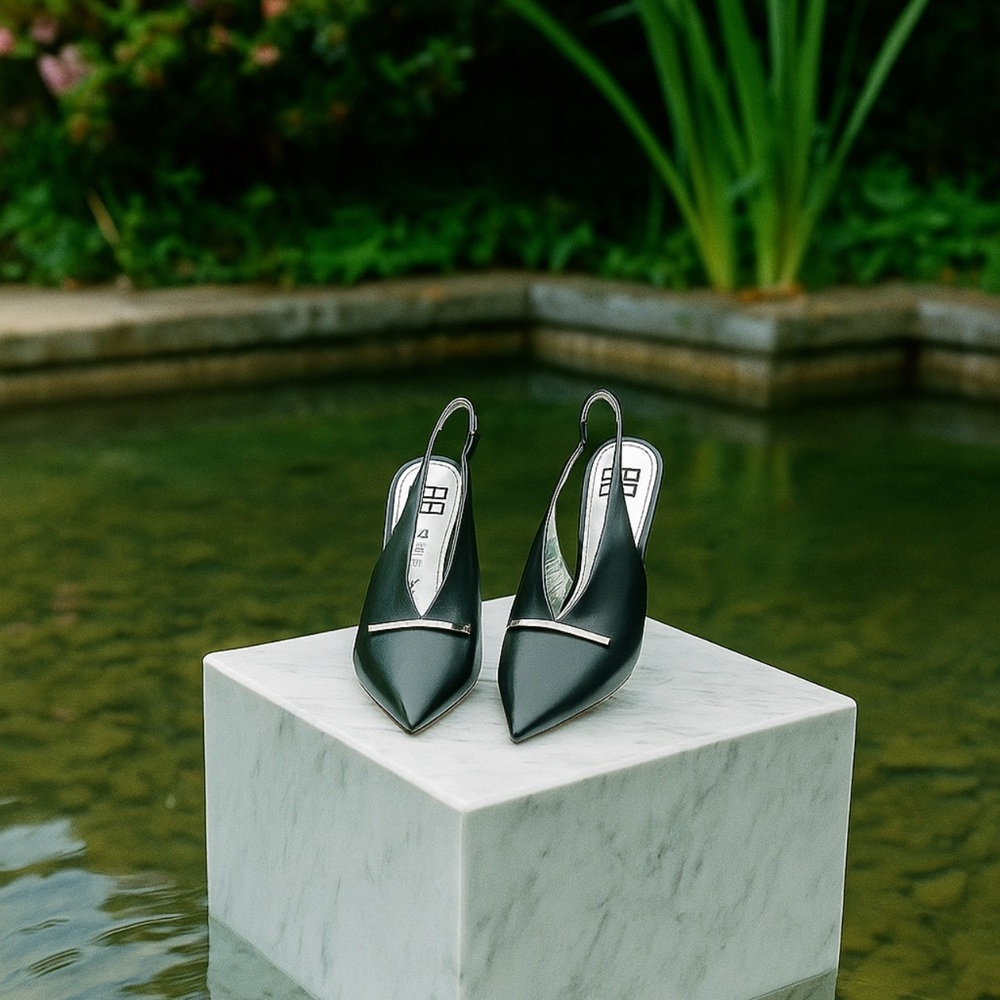 Givenchy Black Slingback Heels